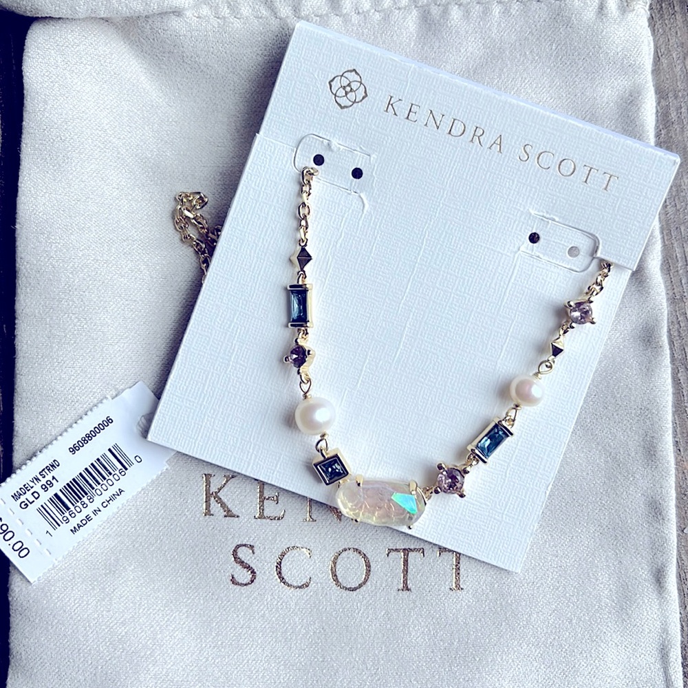 NWT Kendra Scott Madelyn Strand Necklace-Neutral Mix